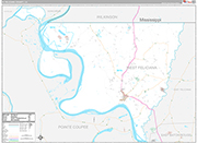 West Feliciana Wall Map Premium Style